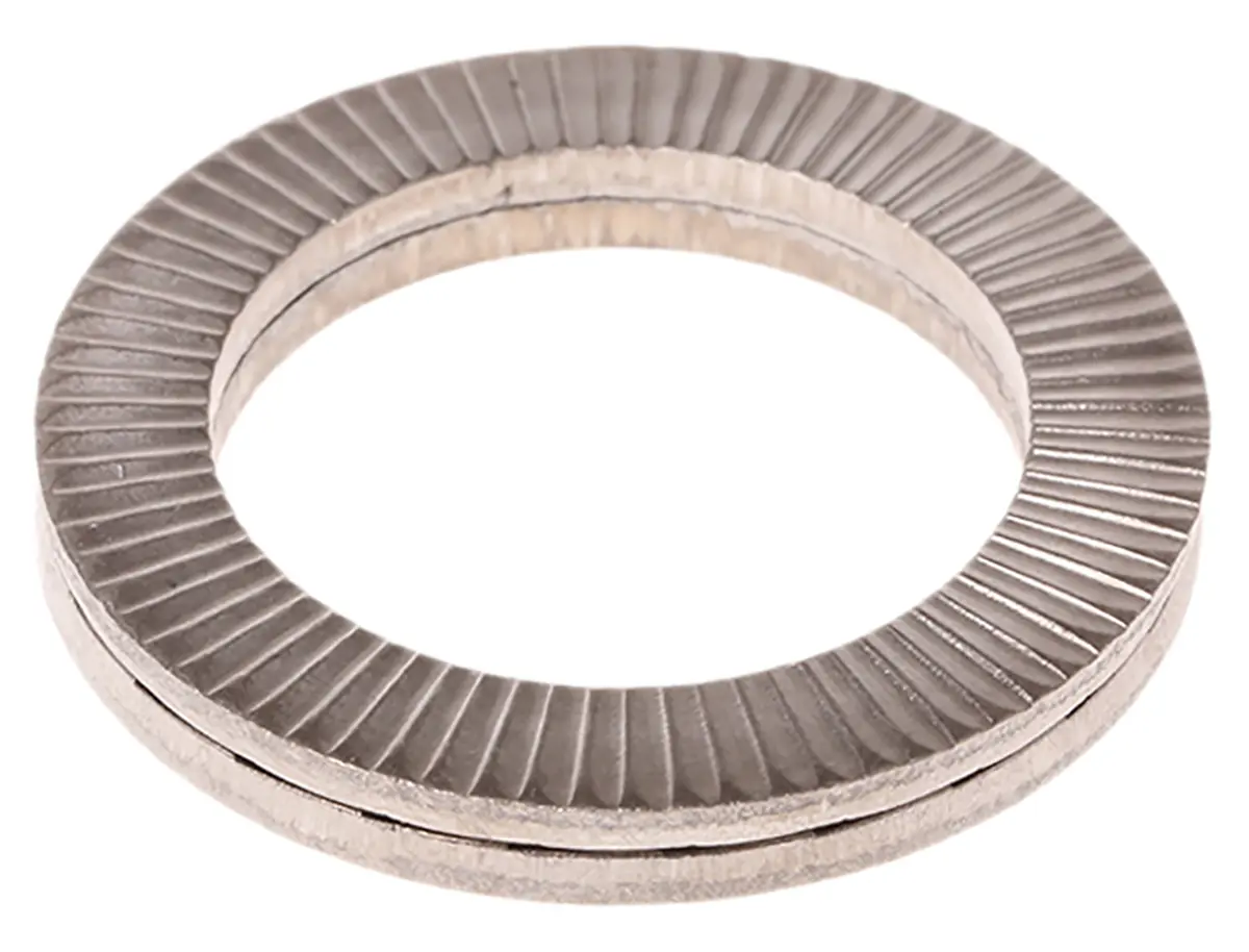 Heico Unterlegscheiben für M20 Schrauben, Edelstahl Keilverriegelung, 3.6 mm x 21.4 mm
