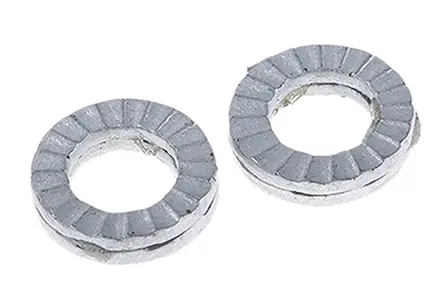 Produktfoto 1 von Heico Unterlegscheiben für M4 Schrauben Delta Protect, Unlegierter Stahl Keilverriegelung, 1.7 mm x 4.4 mm
