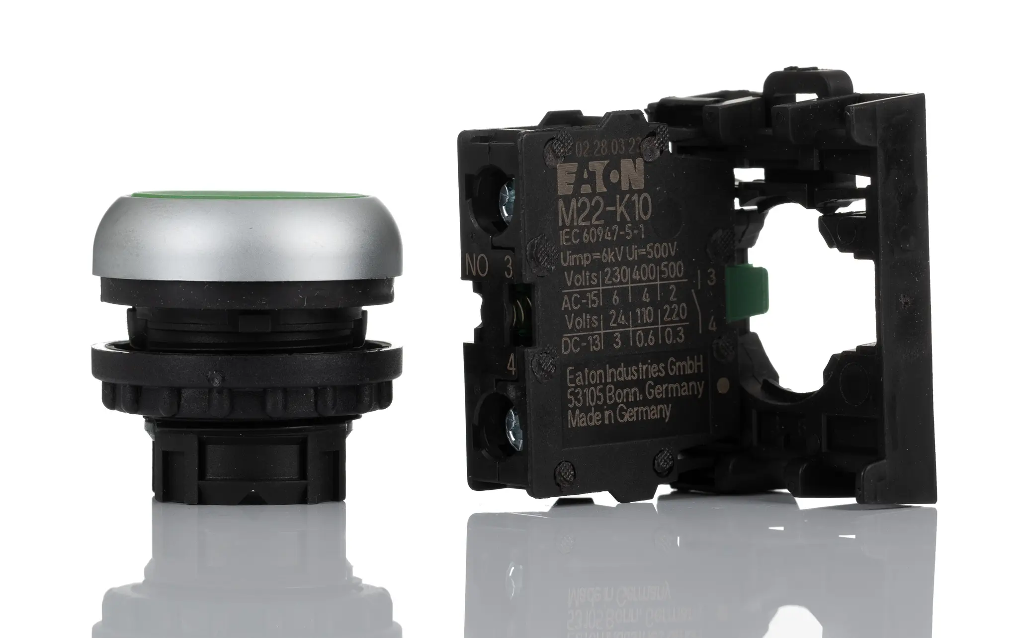 Produktfoto 1 von Eaton RMQ Titan M22 Druckschalter Tastend Panel Ø 22 mm, SPST, IP66, IP67, IP69