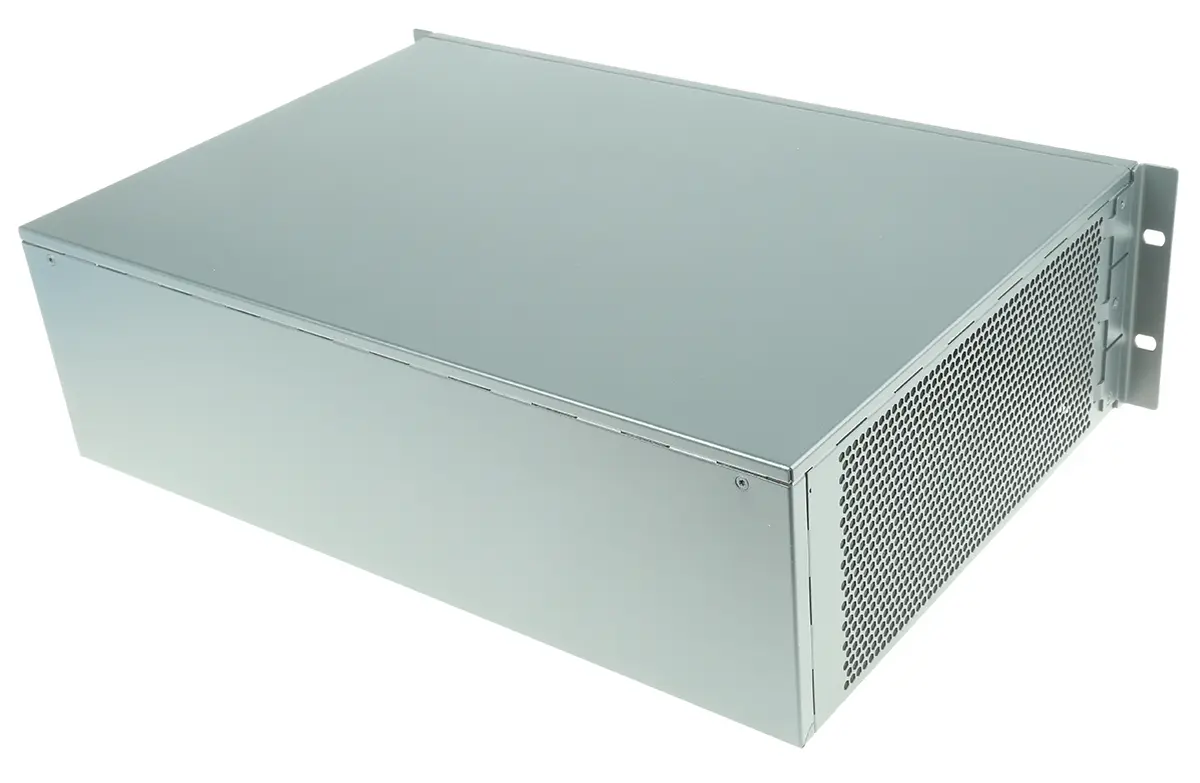 nVent SCHROFF Interscale M 19 Zoll Rack-Montage-Gehäuse 3 U Belüftet Grau, B: 444 mm x T: 310 mm x H: 133 mm