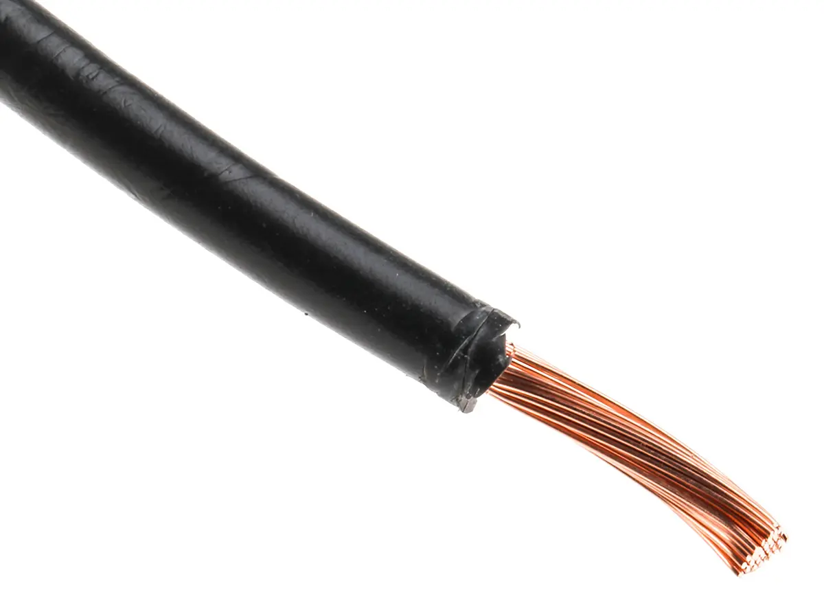 Produktfoto 1 von RS PRO H07V2-K Einzeladerleitung 4mm², 12 AWG 100m Schwarz PVC isoliert Ø 4.3mm 52/0,3 mm Litzen