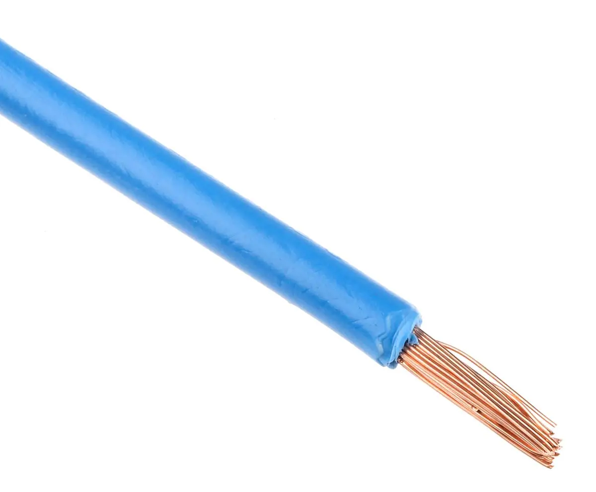 Produktfoto 1 von RS PRO H07V2-K Einzeladerleitung 4mm², 12 AWG 100m Mittelblau PVC isoliert Ø 4.3mm 52/0,3 mm Litzen