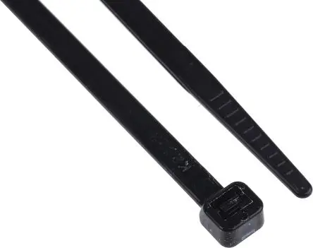 Produktfoto 1 von RS PRO Nylon 6.6 Kabelbinder Nicht lösbar Schwarz 4.8mm x 300 mm