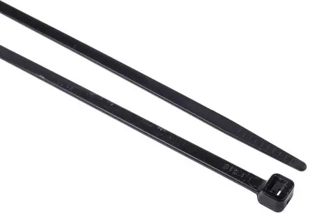 Produktfoto 1 von RS PRO Nylon 6.6 Kabelbinder Nicht lösbar Schwarz 4.8mm x 368 mm
