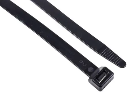 Produktfoto 1 von RS PRO Nylon 6.6 Kabelbinder Nicht lösbar Schwarz 12.7mm x 550 mm