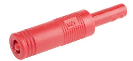Produktfoto 1 von Staubli Bananensteckerkupplung Rot Messing Nickel 30 V, 60V dc
