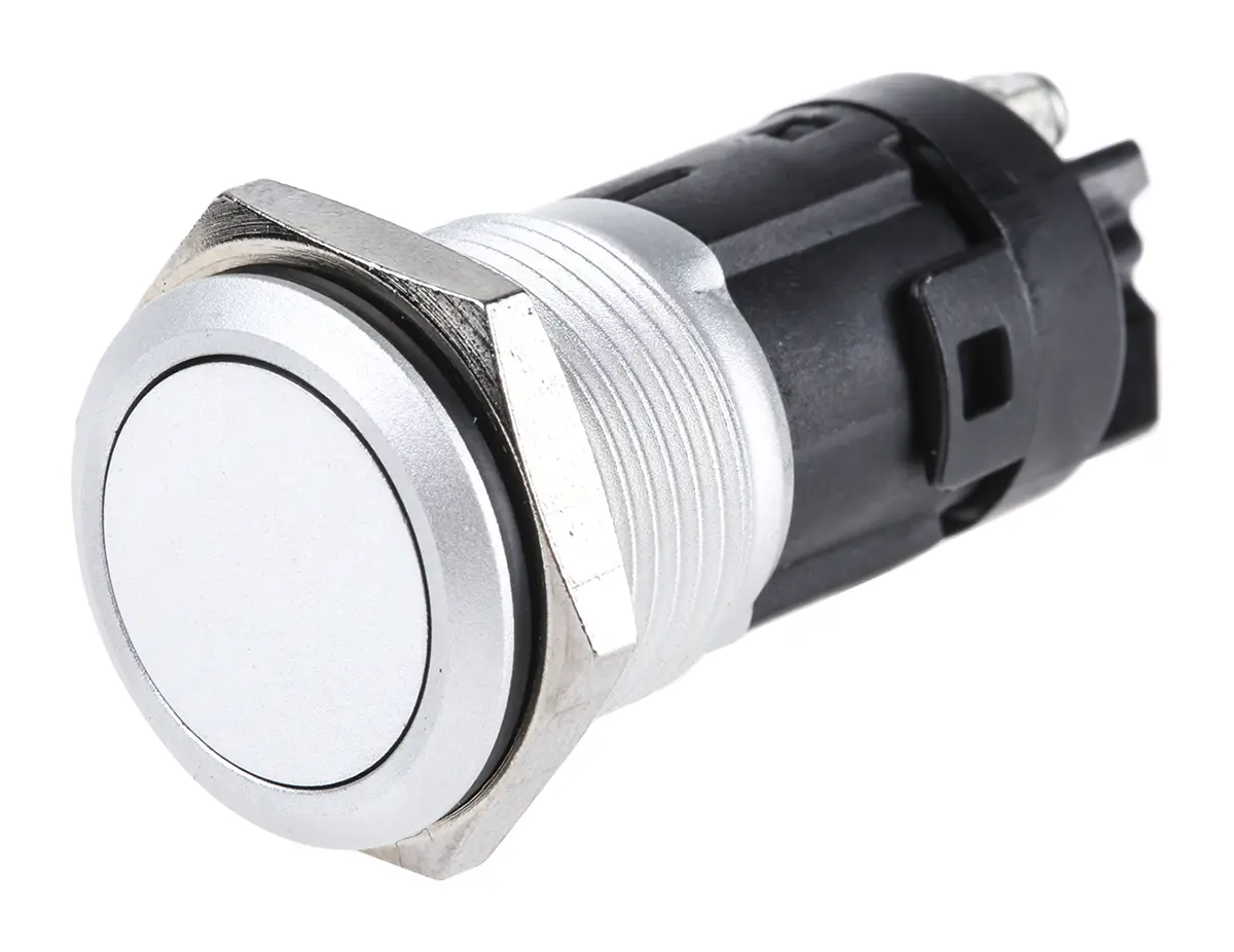 Produktfoto 1 von EAO 82 Druckschalter Tastend Panel Ø 16 mm, 1-poliger Umschalter / 1A 24 V dc 230 V ac, IP65, IP67