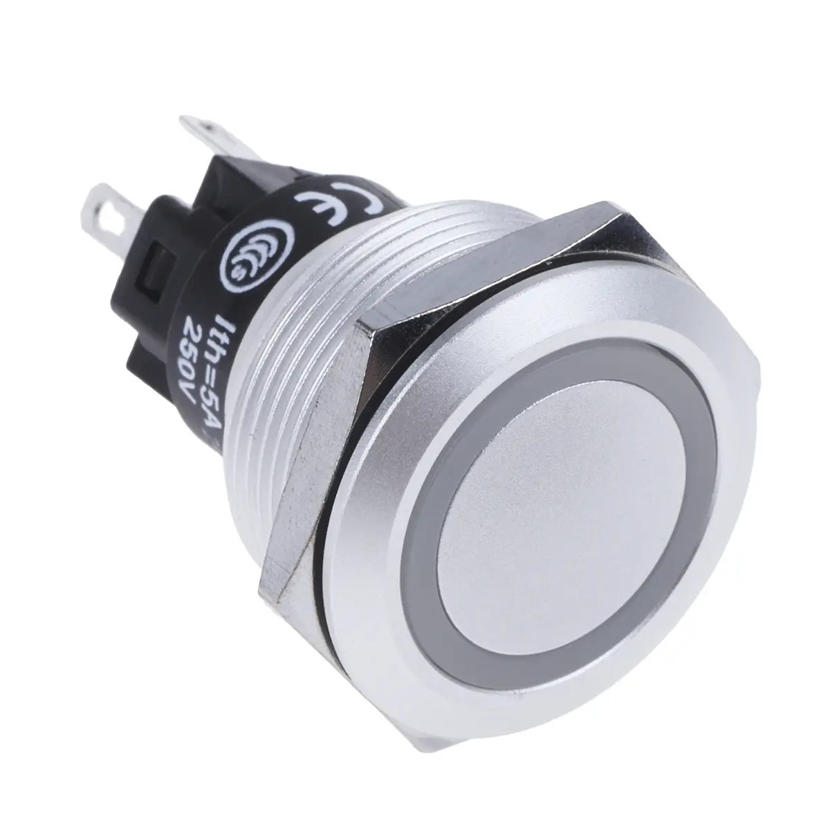 Produktfoto 1 von EAO 82 Druckschalter Grün Beleuchtet Tastend Panel Ø 22 mm, 1-poliger Umschalter / 1 A 24 V dc 250 V ac, IP40, IP65