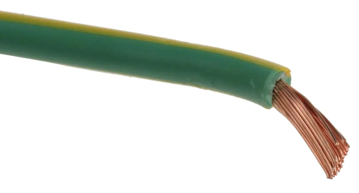 Produktfoto 1 von RS PRO Einzeladerleitung 4mm², 11 AWG 25m Grün/Gelb PVC isoliert Ø 4.8mm 56/0,3 mm Litzen