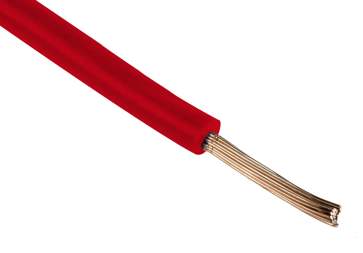 Produktfoto 1 von RS PRO FLEXIBLE BK Schaltdraht 1.5 mm², 15 AWG 25 m Rot Ø 3.7 mm 30 Litzen Polyvinylchlorid