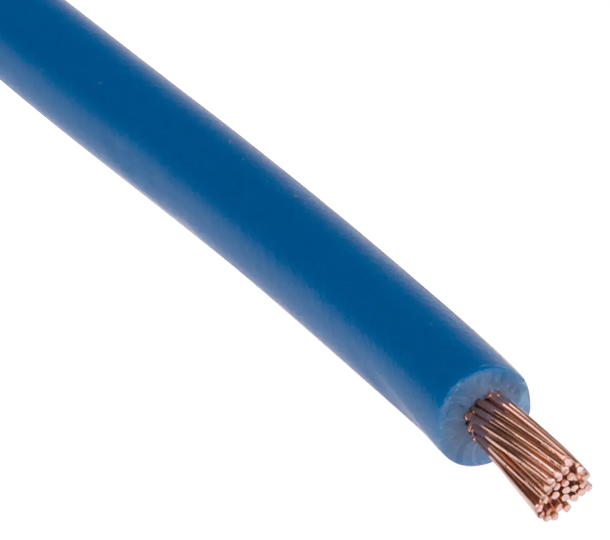 Produktfoto 1 von RS PRO Einzeladerleitung 1.5mm², 15 AWG 100m Blau PVC isoliert Ø 3.7mm 30 / 0,25 mm Litzen