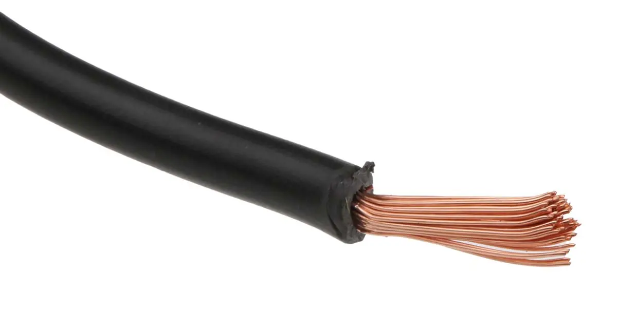 Produktfoto 1 von RS PRO Einzeladerleitung 2.5mm², 13 AWG 100m Schwarz PVC isoliert Ø 4.2mm 50/0,25 mm Litzen