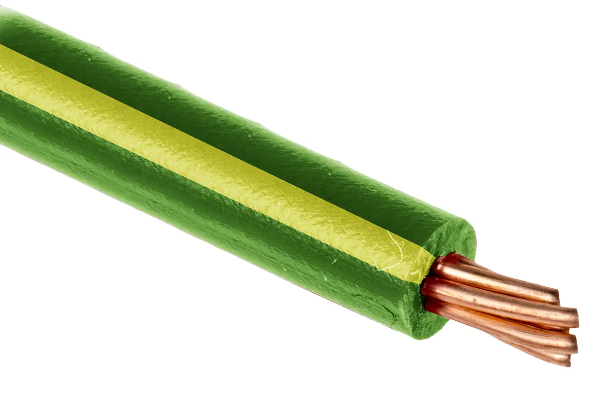 Produktfoto 1 von RS PRO Einzeladerleitung 1.5mm², 15 AWG 100m Grün/Gelb PVC isoliert Ø 3.6mm 7/0,53 mm Litzen