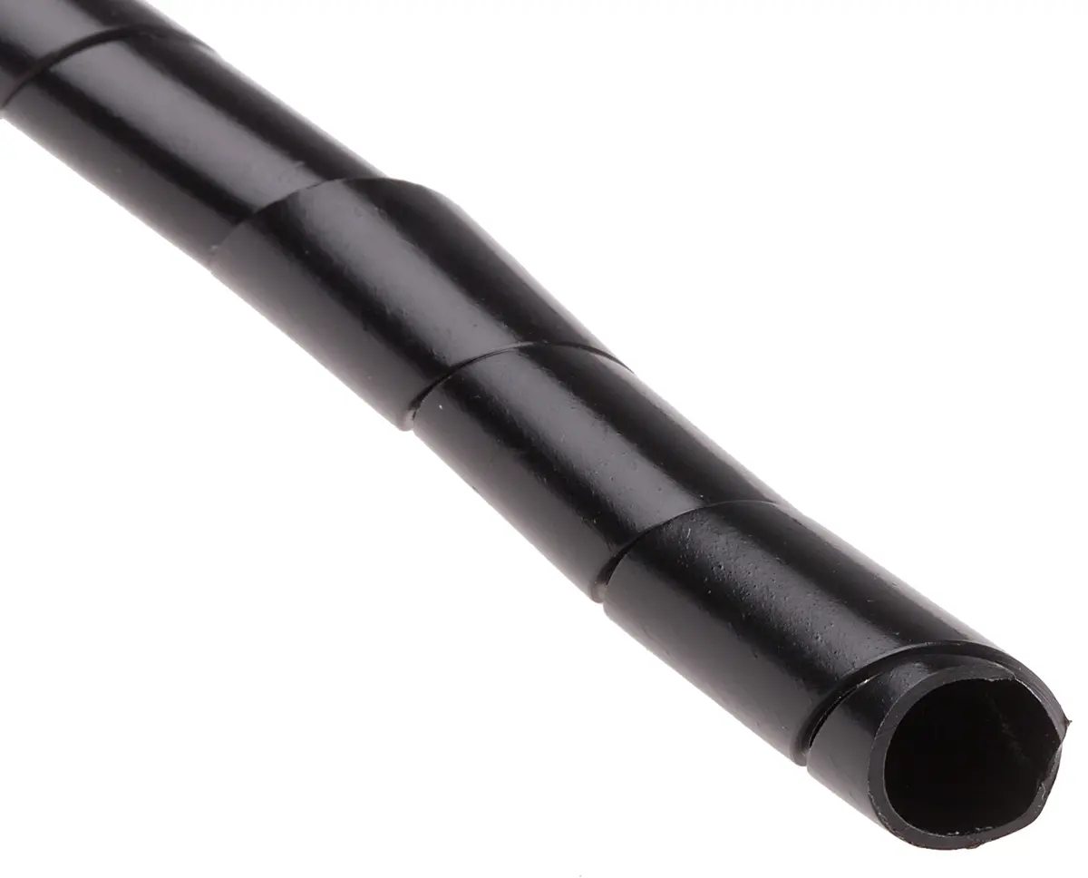 Produktfoto 1 von RS PRO Spiral-Kabelumwicklung / 12 mm Polyethylen Schwarz, für Kabel-Ø 9 mm bis 32 mm, Länge 30.5 m