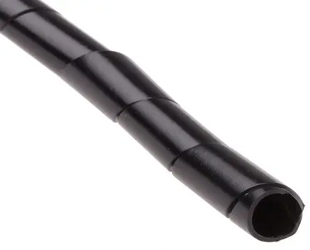 Produktfoto 1 von RS PRO Spiral-Kabelumwicklung / 12 mm Polyethylen Schwarz, für Kabel-Ø 9 mm bis 32 mm, Länge 30.5 m