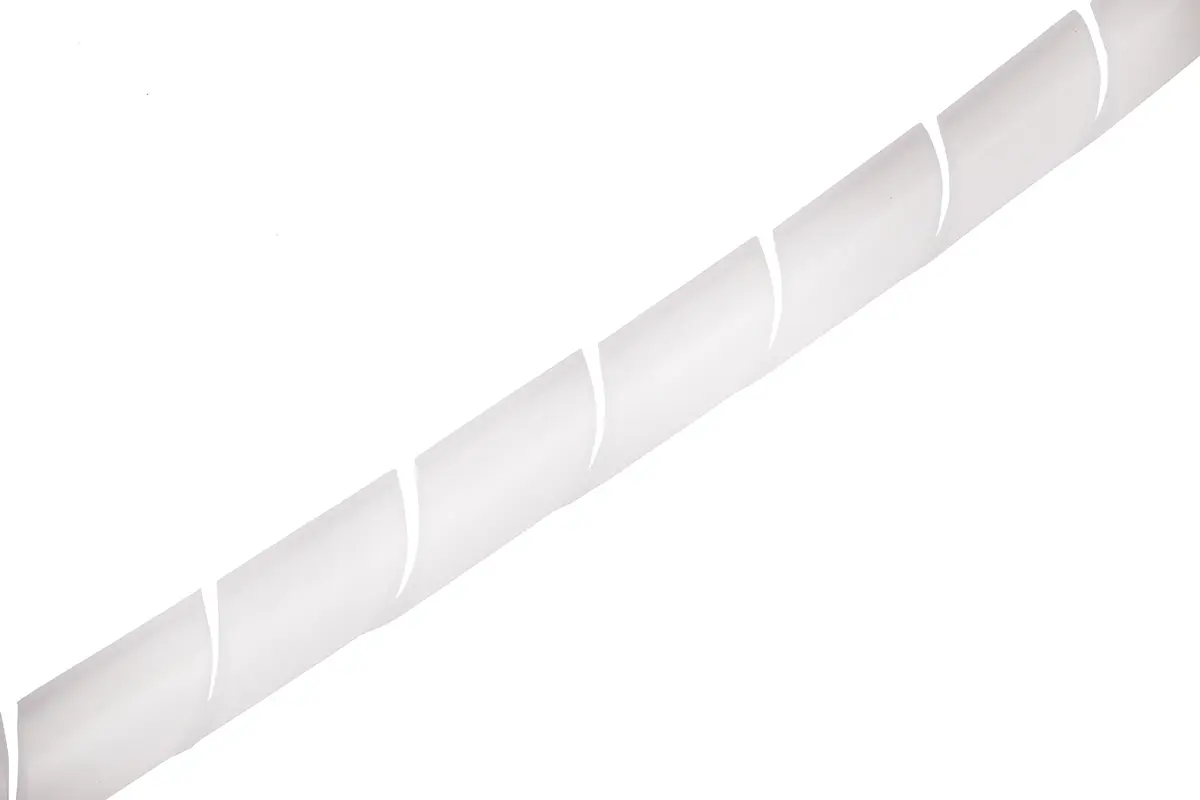 Produktfoto 1 von RS PRO Spiral-Kabelumwicklung / 8 mm Polyethylen Natur, für Kabel-Ø 6 mm bis 30 mm, Länge 30 m