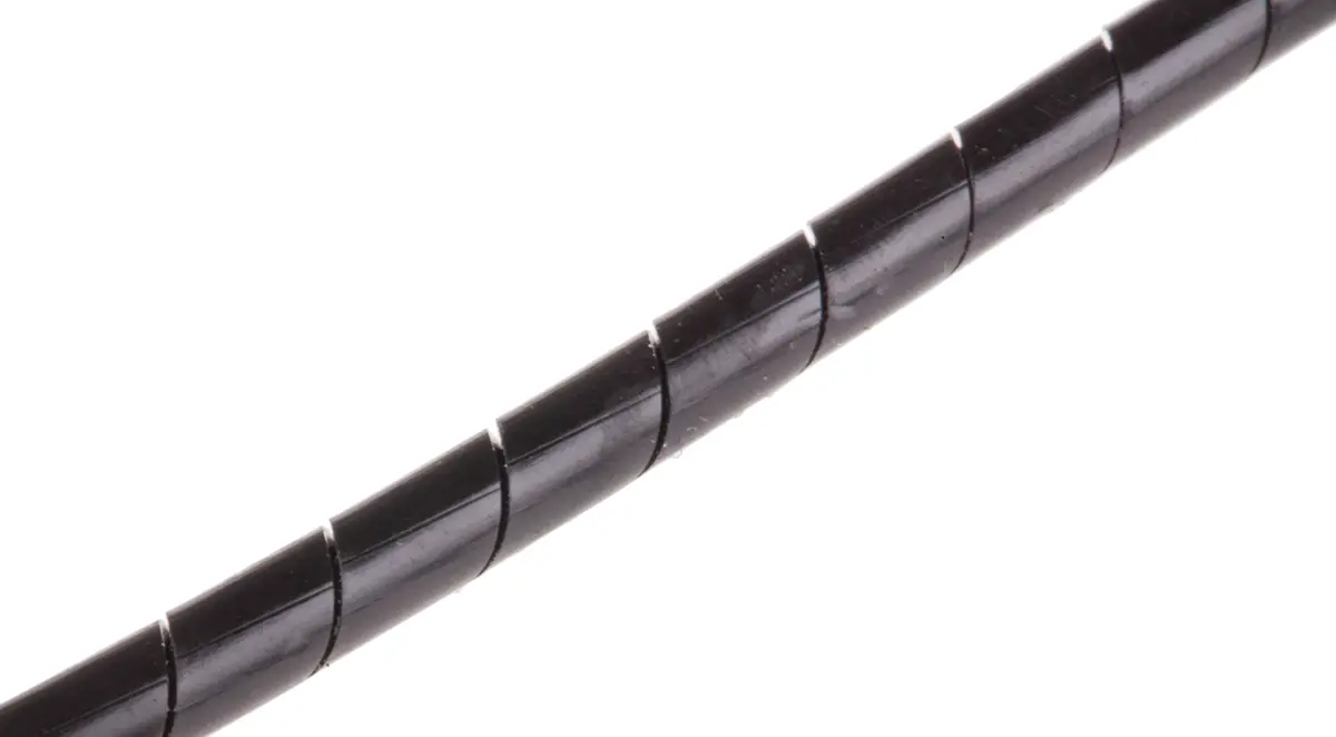 Produktfoto 1 von RS PRO Spiral-Kabelumwicklung / 4.5 mm Polyethylen Schwarz, für Kabel-Ø 4 mm bis 15 mm, Länge 30.5 m