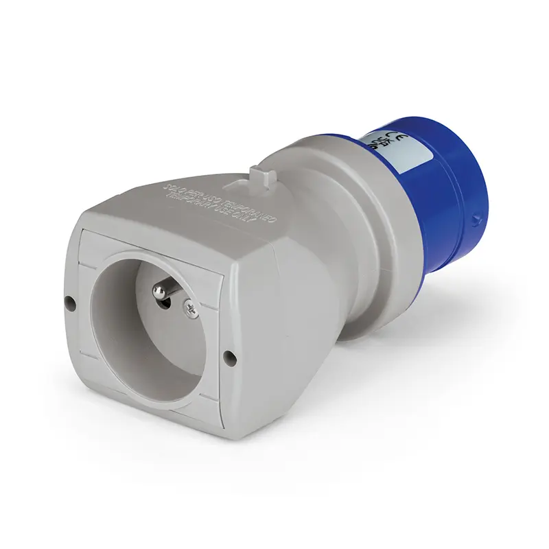 Produktfoto 1 von Scame Industrieller Stromversorgungssteckverbinder-Adapter Stecker, Buchse Blau 1 x 2P + E, 1 x 2P + E, 250 V / 16A IP20