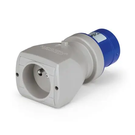 Produktfoto 1 von Scame ADAPTO Industrieller Stromversorgungssteckverbinder-Adapter Blau, 250V 2P+PE / 16A IP20