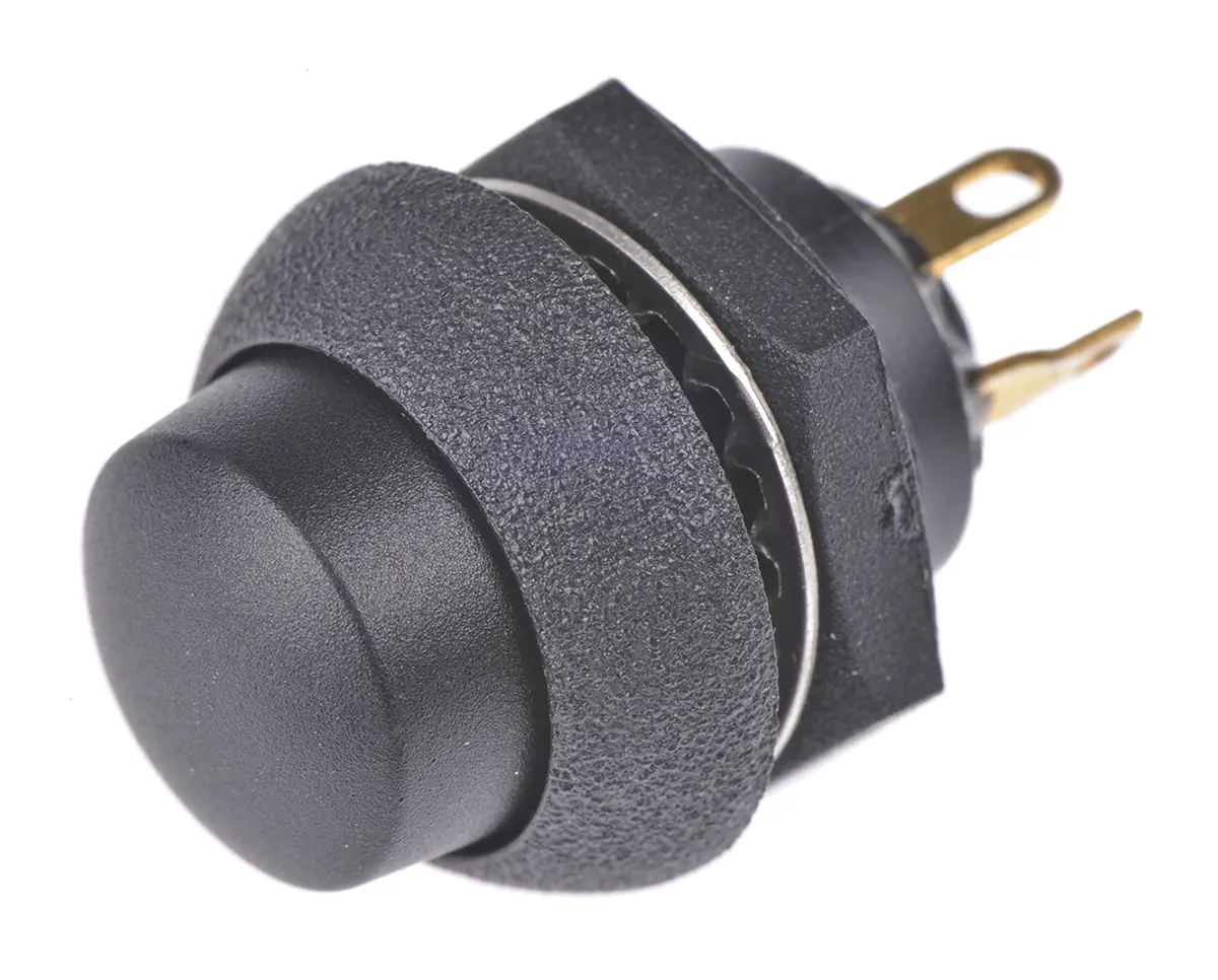 Produktfoto 1 von Otto P9 Druckschalter Grau Tastend Panel Ø 0.505 x 0.460 in, 1-poliger Umschalter / 4 A 28 V dc 115 V ac, IP64