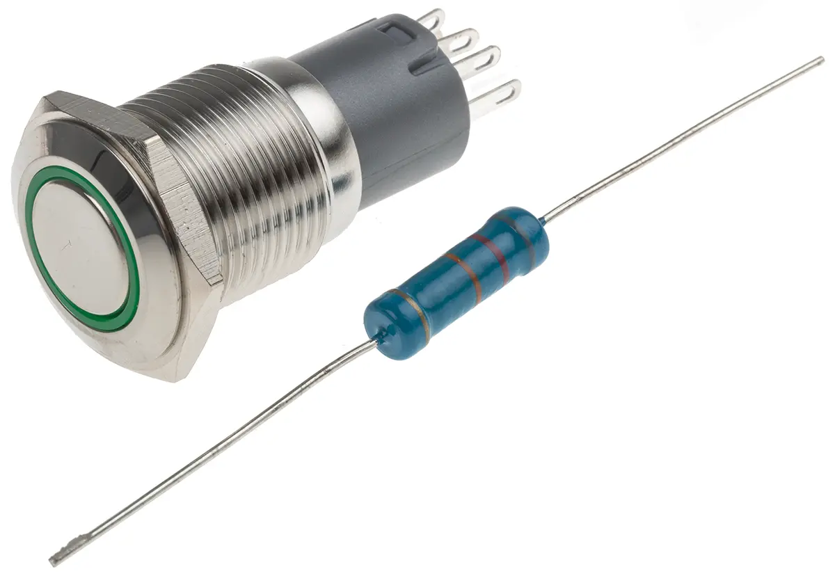 Produktfoto 1 von RS PRO Druckschalter Grün Beleuchtet Rastend Panel Ø 16 mm, 1-poliger Umschalter / 3A 250 V ac, IP65, IP67