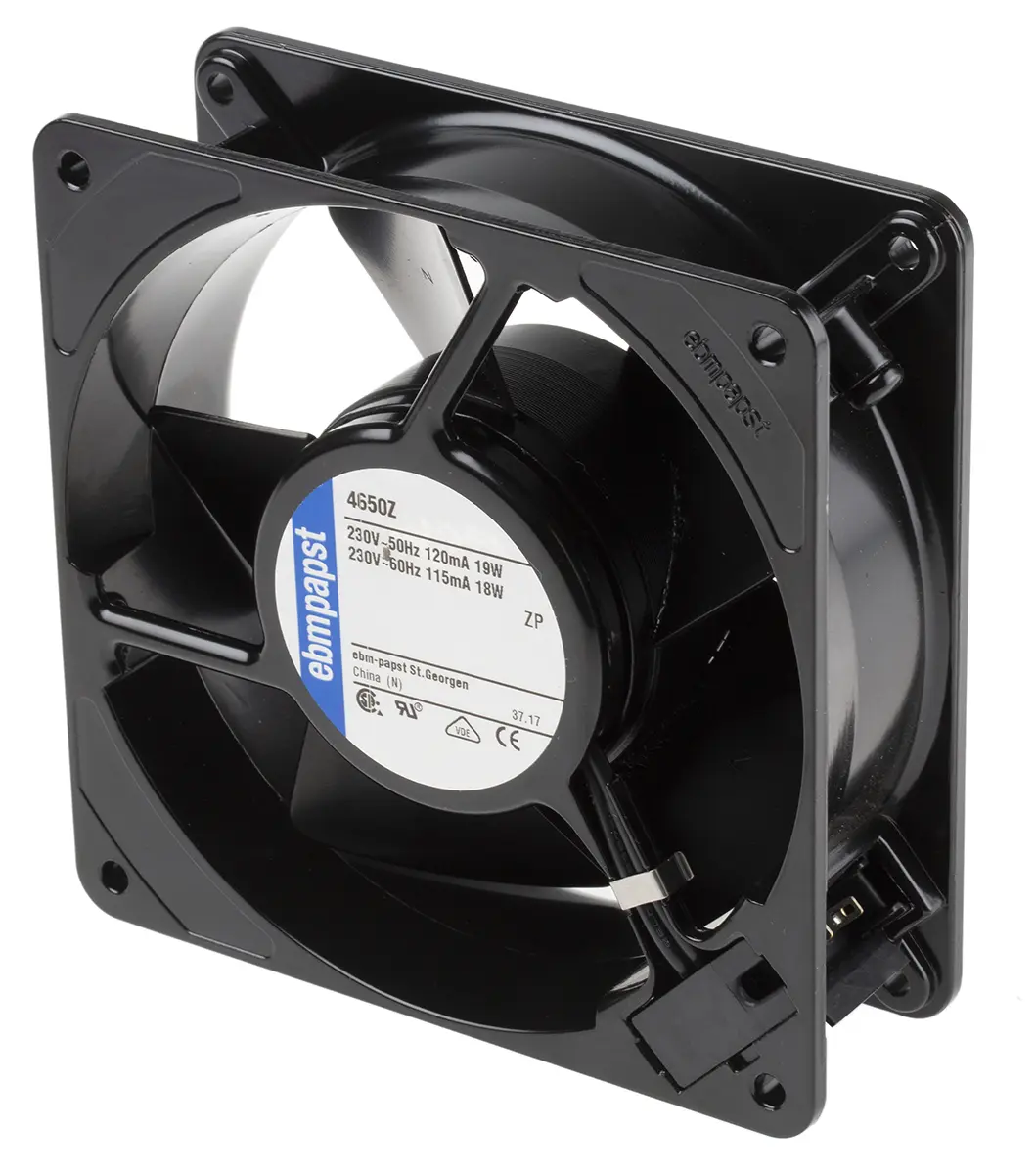 Produktfoto 1 von ebm-papst 4000 Z AC-Axiallüfter, Gleitlager, 230 V ac / 19W, 119 x 119 x 38mm, 2650U/min, 160m³/h