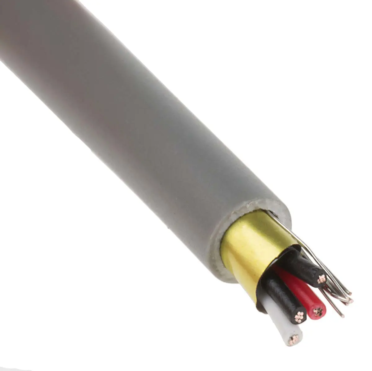 Produktfoto 1 von RS PRO Datenkabel, 2-paarig 0,22 mm² Ø 5.5mm Keine Schirmung PVC isoliert Mehrleiter Grau