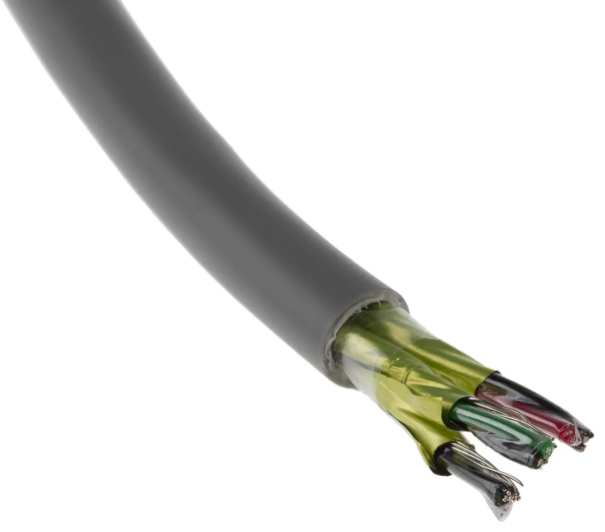 Produktfoto 1 von RS PRO Datenkabel, 3-paarig 0,33 mm² Ø 7.9mm Aluminiumfolie-PET-Band Schirmung PVC isoliert Twisted Pair Grau