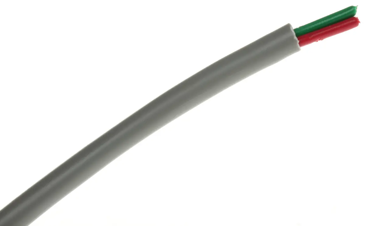 Produktfoto 1 von RS PRO Datenkabel, 1-paarig 0,64 mm² Ø 4.2mm Keine Schirmung PVC isoliert Mehrleiter Grau