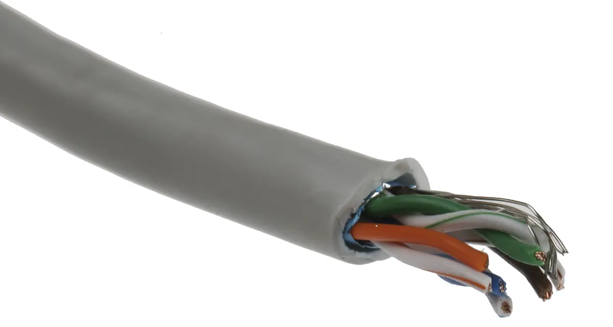 Produktfoto 1 von RS PRO Cat5e Ethernet-Kabel, 100 m, Grau F/UTP, A Nicht abgeschlossen, B Nicht abgeschlossen, Polyvinylchlorid