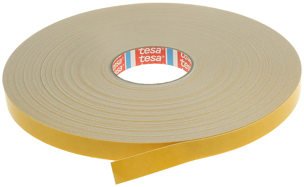 Produktfoto 1 von Tesa 4952 Polyethylenschaum Schaumstoff-Klebeband doppelseitig, Weiß, Stärke 1.15 mm, 19 mm x 50 m, 8 N/cm