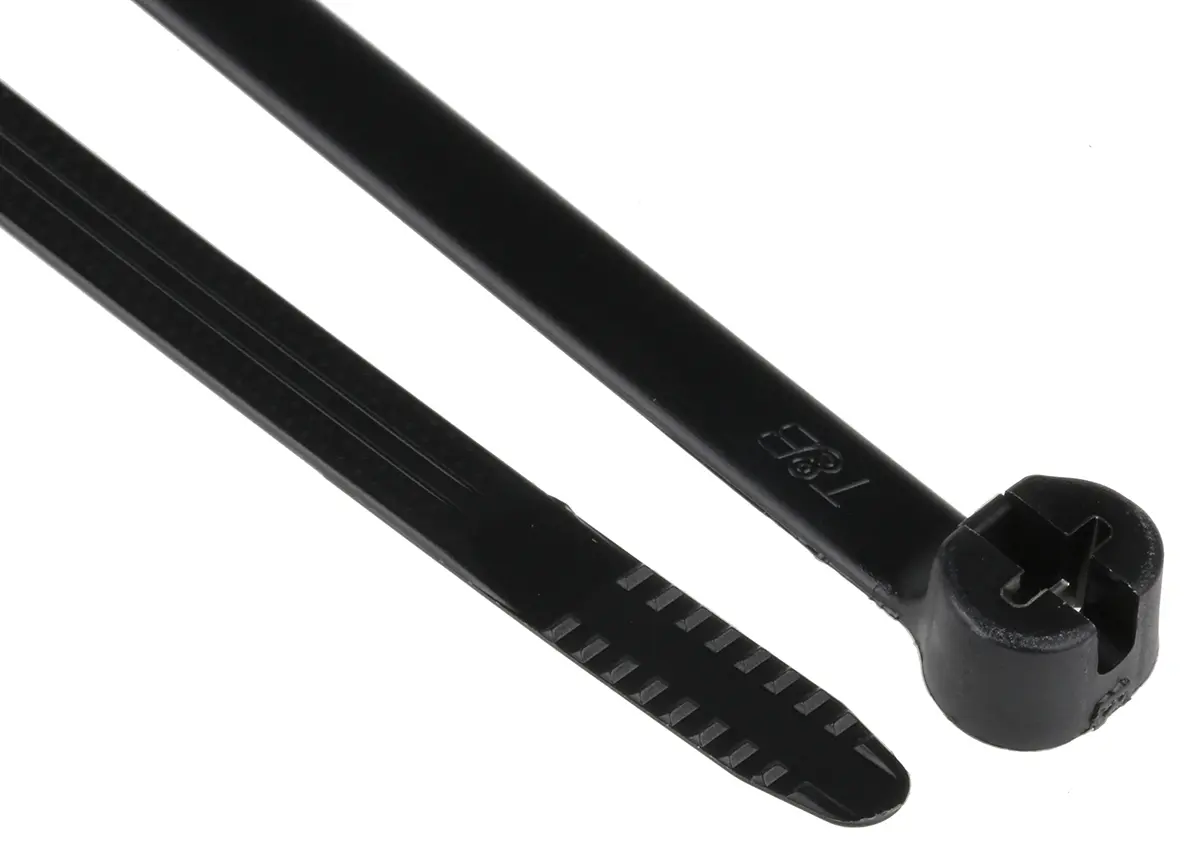 Produktfoto 1 von Thomas & Betts Ty-Rap Nylon 6.6 Kabelbinder Nicht lösbar Schwarz 6.9 mm x 340.36 mm