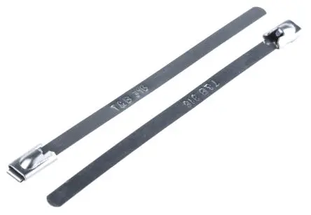 Produktfoto 1 von Thomas & Betts Ty-Met Edelstahl 316 Kabelbinder Kugelverschluss Metallisch 4.6mm x 100 mm