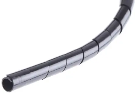 Produktfoto 1 von Thomas & Betts Spiral-Kabelumwicklung / 10 mm Polyethylen Schwarz, für Kabel-Ø 4 mm bis 130 mm, Länge 10 m