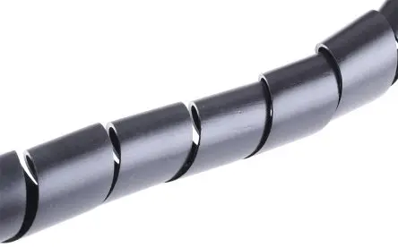 Produktfoto 1 von Thomas & Betts Spiral-Kabelumwicklung / 19 mm Polyethylen Schwarz, für Kabel-Ø 15 mm bis 100 mm, Länge 10 m