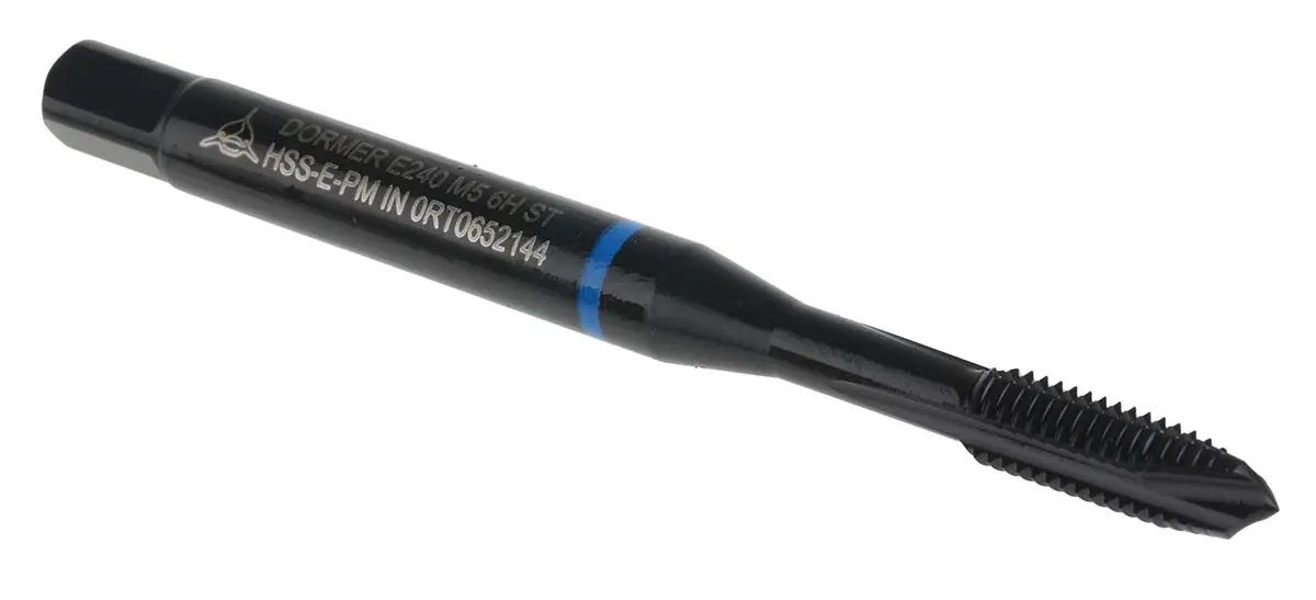 Produktfoto 1 von Dormer Gewindebohrer HSS-E-PM Maschinen, Metrisch Spiralkopf, Rechtsgewinde, 1-teilig M5