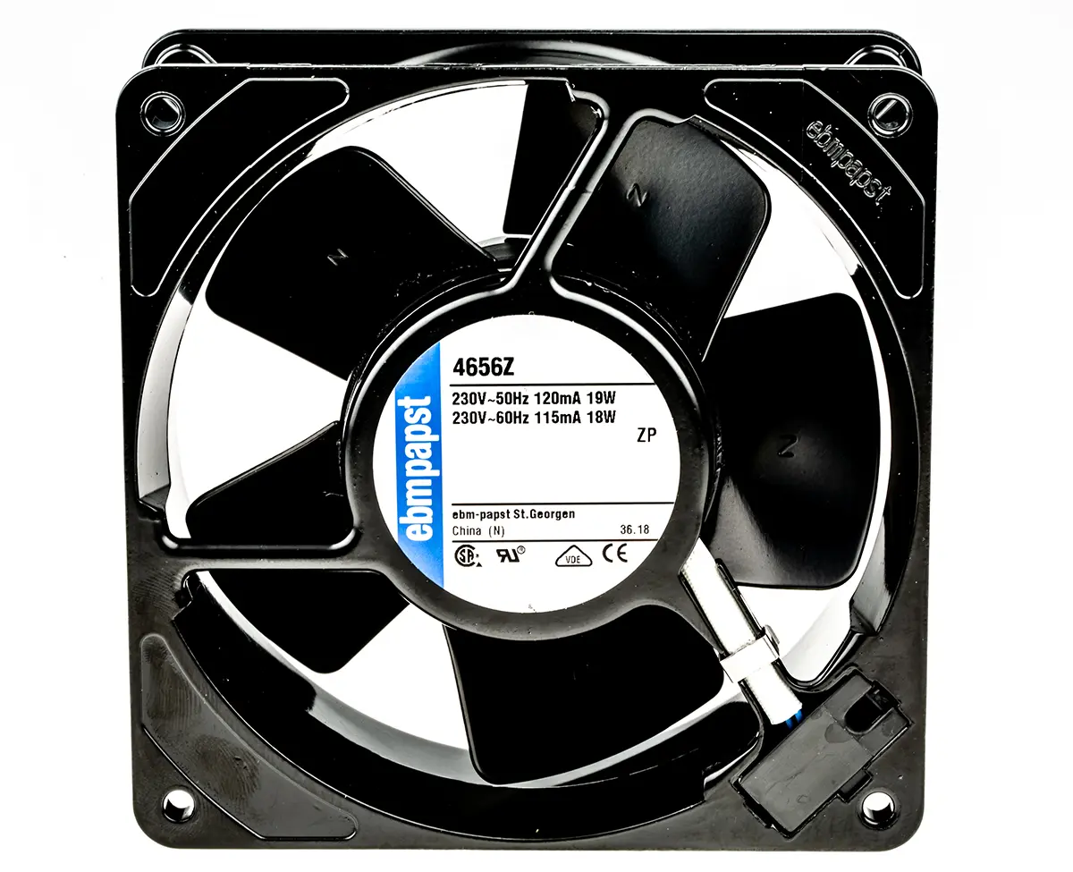 Produktfoto 1 von ebm-papst 4000 Z Axiallüfter, Kugel, 230V ac / 19 W, 2650 U/min, 160 m³/h IP20 119 mm 119mm 38 mm