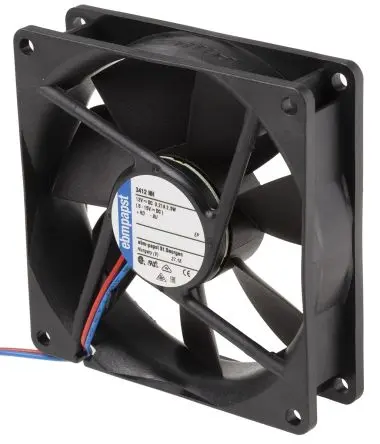 Produktfoto 1 von ebm-papst 3400 N Axiallüfter, Kugel, 12V dc / 2.1 W, 3000 U/min, 94 m³/h IP68 92 mm 92mm 25 mm
