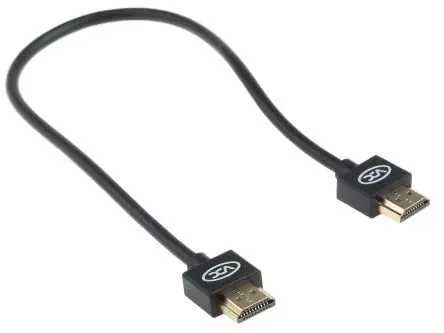 Produktfoto 1 von Van Damme UltraThinH High-Speed HDMI-Kabel A HDMI Stecker B HDMI Stecker, 350.00 mm, Schwarz