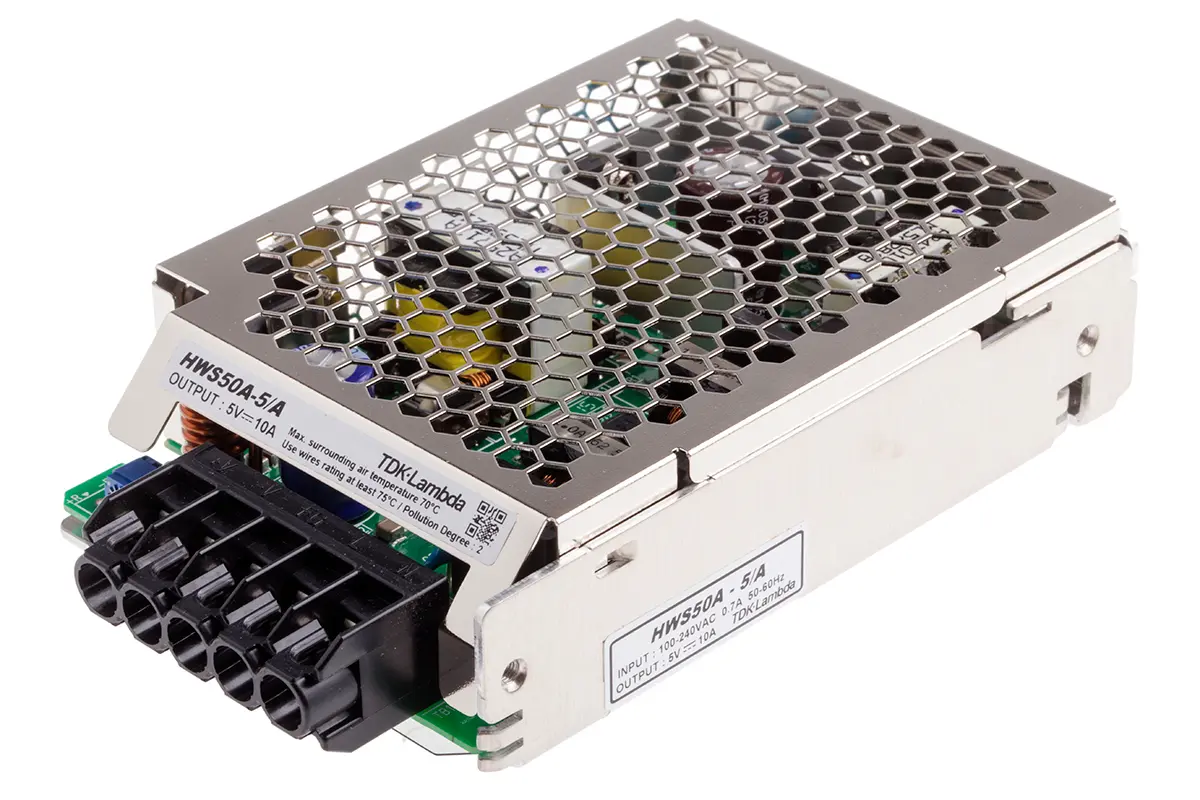 TDK-Lambda Schaltnetzteil, 5V dc / 10A 50W 120 → 370 V dc, 85 → 265 V ac Geschlossen, Gehäusemontage