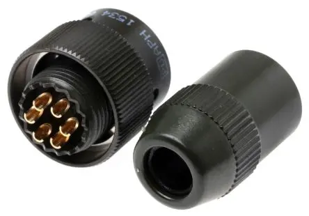 Produktfoto 1 von Amphenol Limited, 62 GB Messing MIL-Spec Rundsteckverbinder Gerade, 6-polig, Kabel, Gehäuse 10 Stecker, MIL-DTL-26482