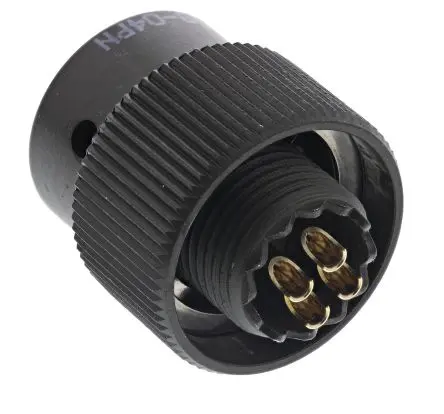 Produktfoto 1 von Amphenol Limited, 62 GB Messing MIL-Spec Rundsteckverbinder Gerade, 4-polig, Kabel, Gehäuse 8 Stecker, MIL-DTL-26482