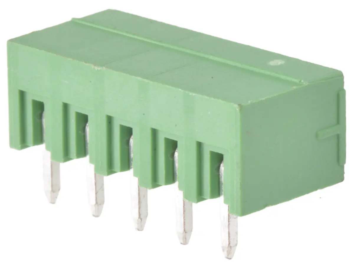 Produktfoto 1 von Wurth Elektronik 322 Steckbarer Klemmenblock Header 5-Kontakte 3.81mm-Raster Gerade