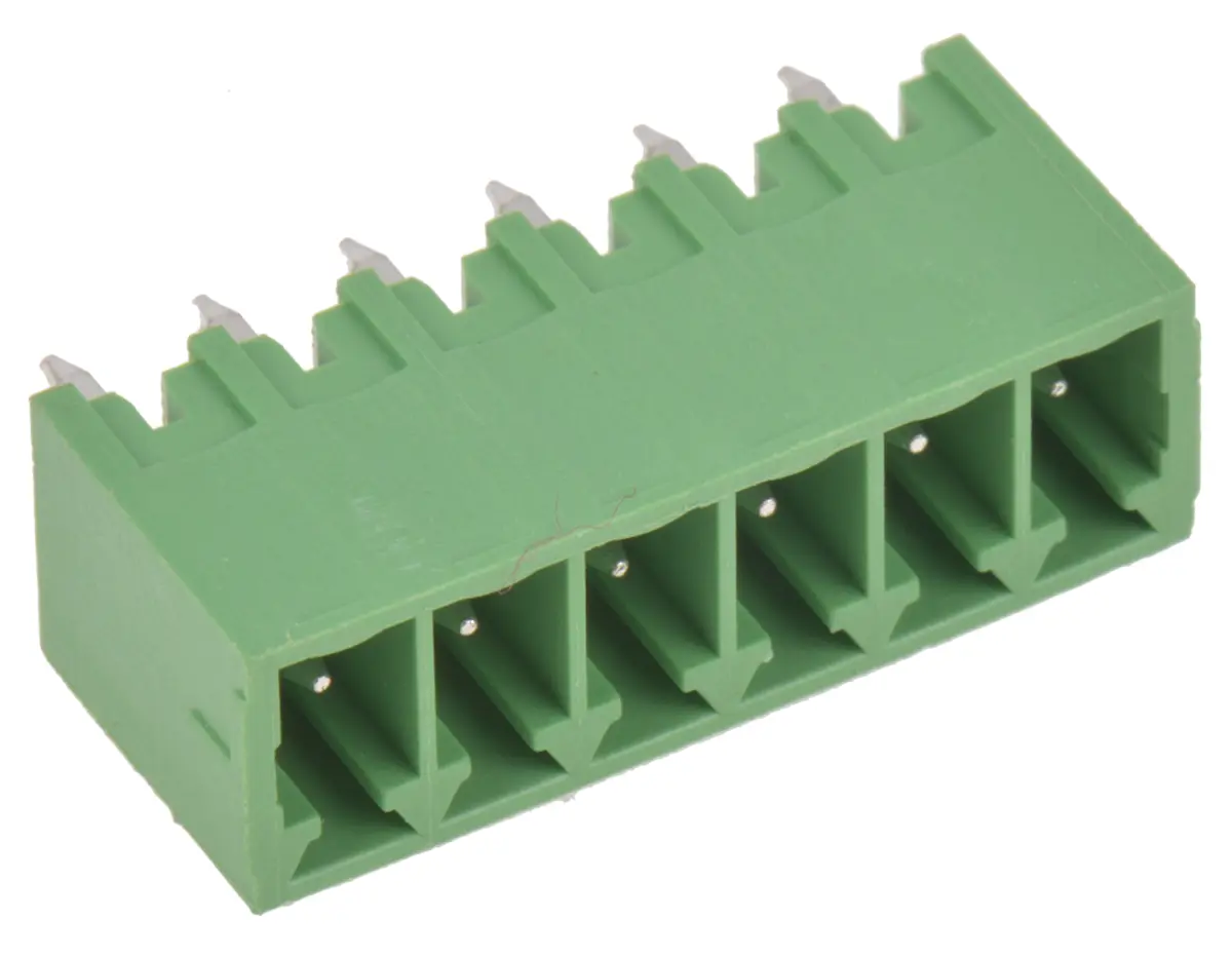 Produktfoto 1 von Wurth Elektronik 3211 Steckbarer Klemmenblock Header 6-Kontakte 3.5mm-Raster Gerade