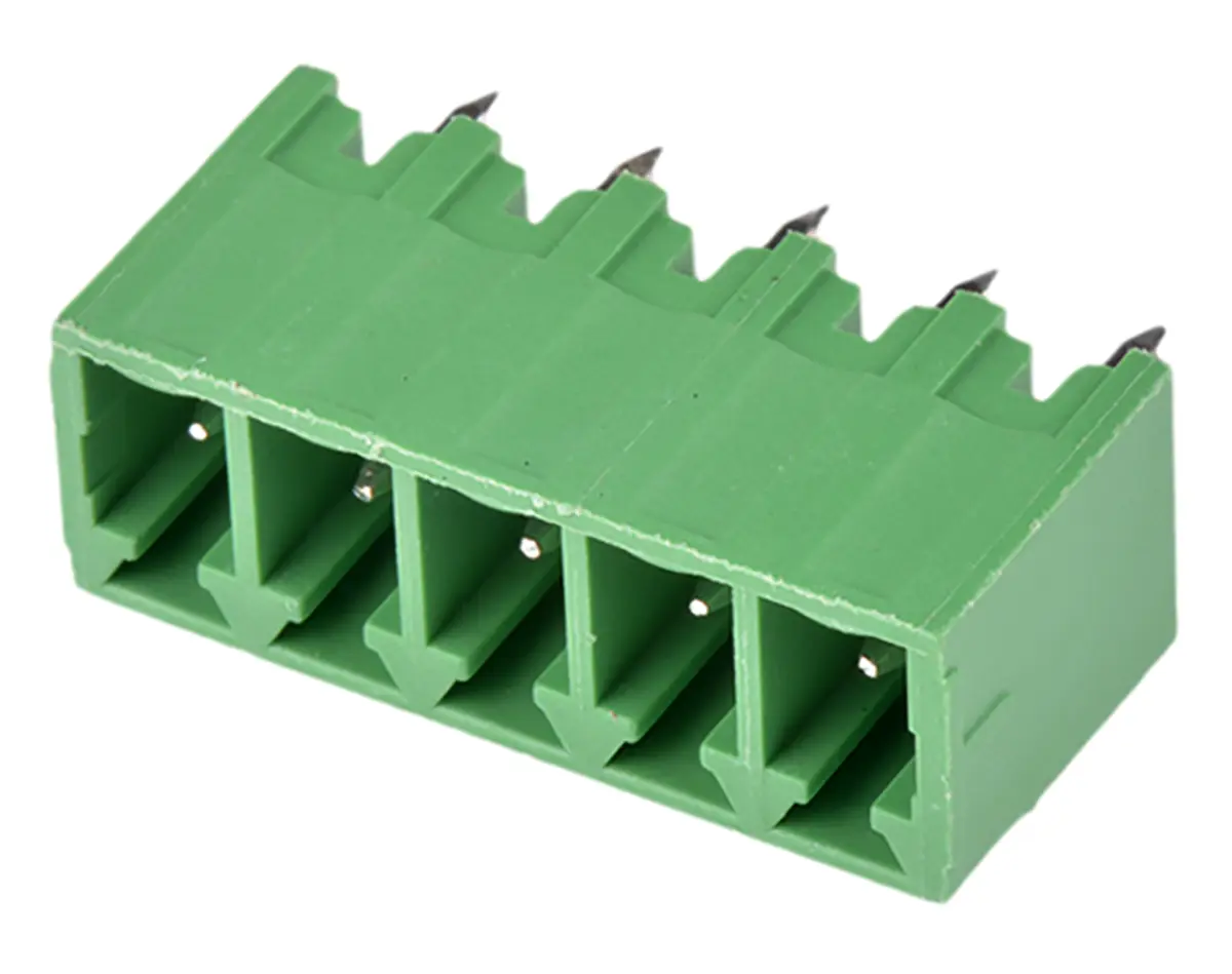 Produktfoto 1 von Wurth Elektronik 321 Steckbarer Klemmenblock Header 5-Kontakte 3.81mm-Raster Gerade