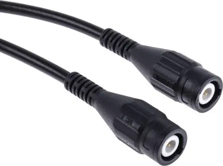 Produktfoto 1 von Staubli Messleitung Stecker / Stecker, Schwarz Polyvinylchlorid-isoliert 1 m, 1kV