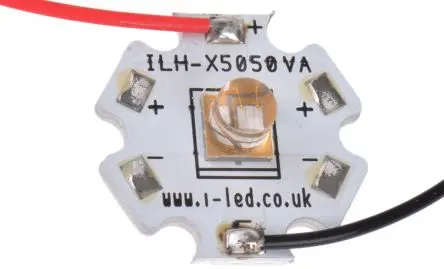 Produktfoto 1 von Intelligent LED Solutions Oberfläche N5050 1 Powerstar 1-fach UV-LED UV C 400 nm / 1400 mW, Kuppelförmig 65 ° 4 Pin