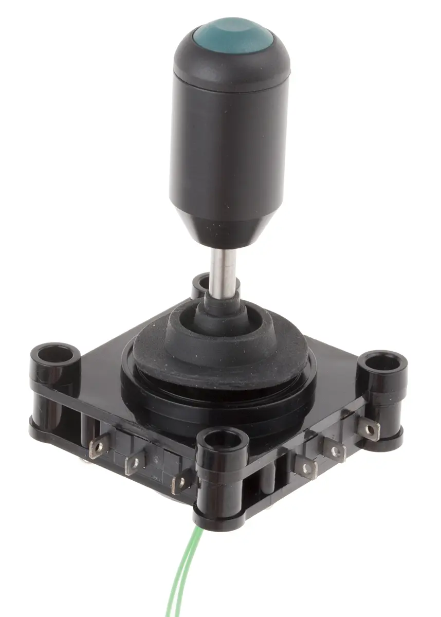 Produktfoto 1 von RS PRO Joystick, 2-Achsen Federrückstellung, 250V ac / 5 A @ 250 V ac, IP 65 Griff Typ Knopf