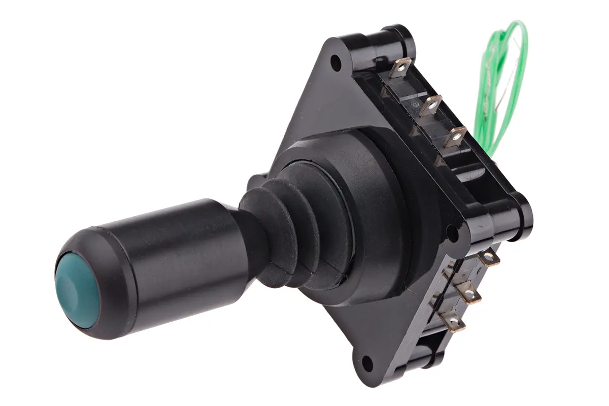 RS PRO Joystick, 2-Achsen Federrückstellung, 250V ac / 5 A @ 250 V ac, IP 65 Griff Typ Knopf