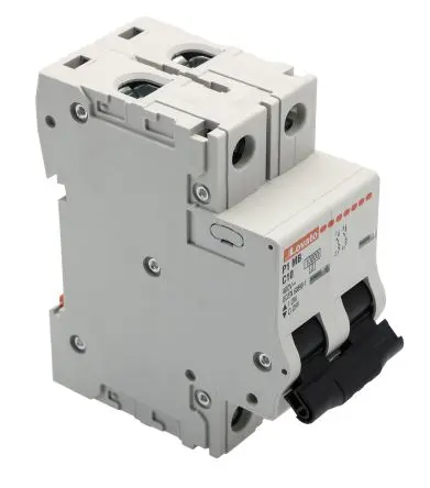 Produktfoto 1 von Lovato P1MB Miniaturüberlastschalter Typ C, Pol 2-polig 10A 400V ac, Abschaltvermögen 10 kA Modulo 80 V dc